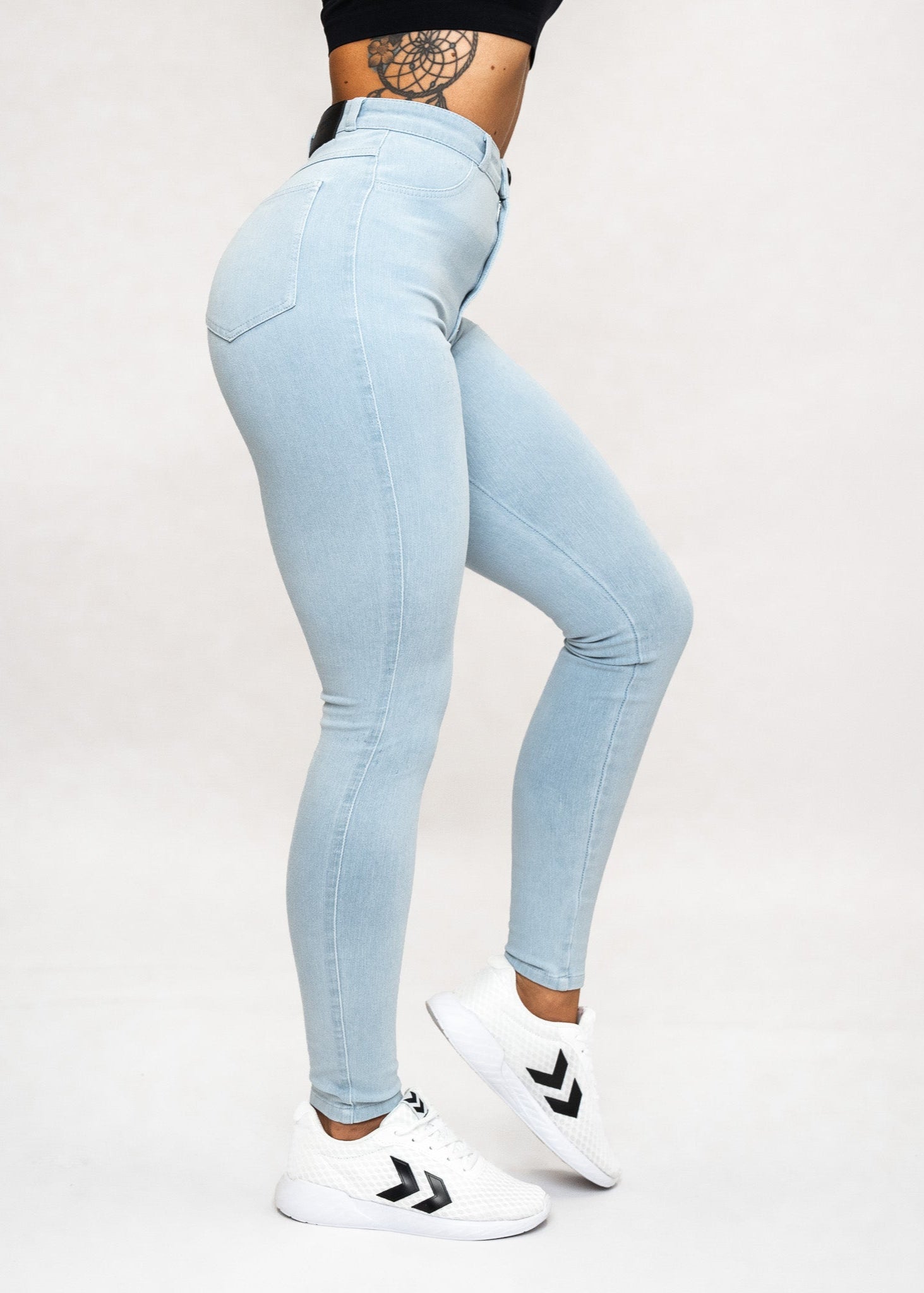 EMBRACE HIGH WAIST JEANS - SKY BLUE