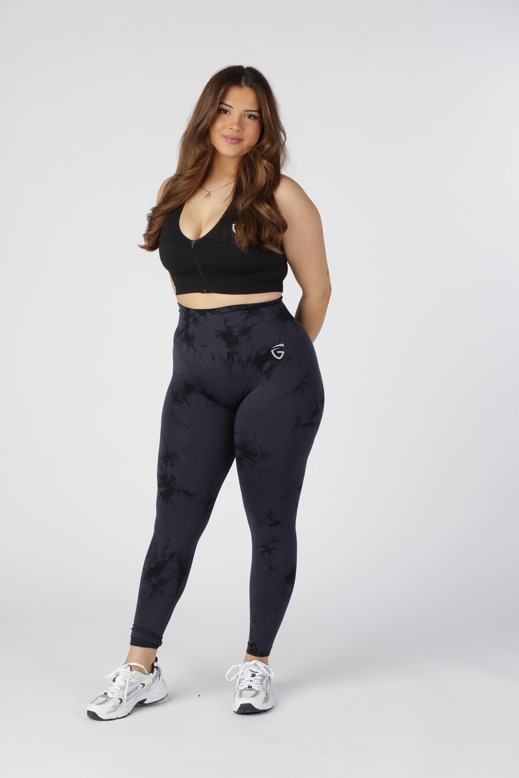 GYMONE - ULTIMATIVE HIGH WAIST TIGHTS - SORT TIE DYE