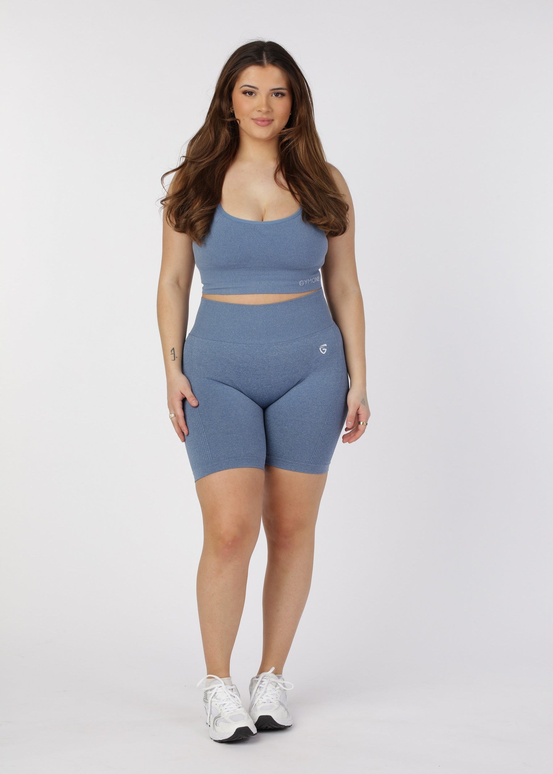 GYMONE - AGILITY SCRUNCH SHORTS - BLÅ